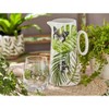 tagltd Palm + Butterfly Printed Glazed Stoneware Water Beverage Pitcher, 54 oz - 2 of 2