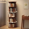 ORRD 5-Tier Rotating Bookshelf, Gold Spinning Bookcase with 360° Swivel, Stackable Storage Tower for Small Spaces - 4 of 4