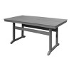 66'' Outdoor Dining Table, 4-6 Seater Rectangular HDPE Dining Table,Weather Resistant Patio Dining Table For Garden Backyard-Coolbibila - 2 of 4