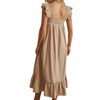 Women's Ruffle Sleeve Midi Dress - In February - 2 of 4