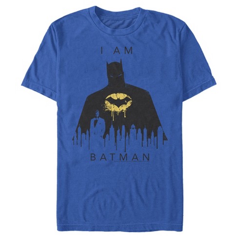 letterlijk Verborgen kussen Men's Batman I Am Gotham Drip T-shirt - Royal Blue - Large : Target