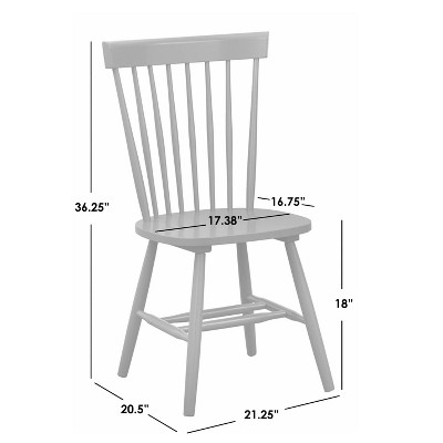 Black High Windsor Slat Back Solid Wood Side Chair Set