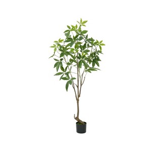 Artificial Tree Indoor, Tall Faux Plants In Pot, Potted Faux Aralia Plants For Home Office Living Room Decor - 1 of 4