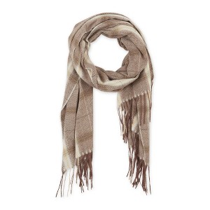Design Imports Caroline Plaid Scarf - Brown - 1 of 4