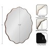 Kate & Laurel All Things Decor 32"X32" Viona Round Scalloped Mirror Bronze - 2 of 4