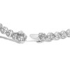 Haus of Brilliance Silver 1.0 Cttw Diamond Miracle-Plate Open Quatrefoil Flower Circle Bracelet - 2 of 4