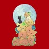 Junior's Design By Humans Cat Pumpkin Pile By AwkwardDragon T-Shirt - 2 of 3