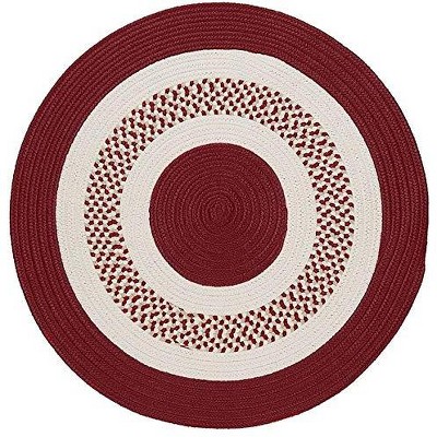 Colonial Mills Flowers Bay - Patriot Red 7 Ft round Round Rug Indoor/Outdoor 100% Polypropylene