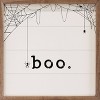 Kendrick Home Black Boo Spiderweb Wall Art White - 2 of 4