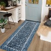 Washable Area Rug, Vintage Faux Wool Floor Cover with Non-Slip Backing, Non-Shedding Thin Foldable Carpet for Living Room Bedroom Kitchen - 2 of 4