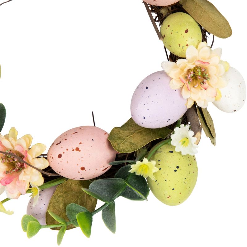 Northlight Pastel Speckled Easter Egg Artificial Mini Twig Wreath - 7", 3 of 6