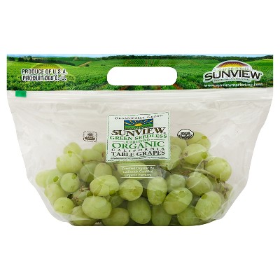 Organic Green Grapes - 1.5lb