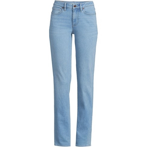 Lands' End Women's Tall Recover Mid Rise Boyfriend Blue Jeans - 14 ...