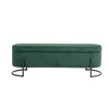 NicBex Modern 52.3" Storage Bench Corduroy Accent Stool with Cushioned Top and Metal Base for Entryway and Living Room - 3 of 4
