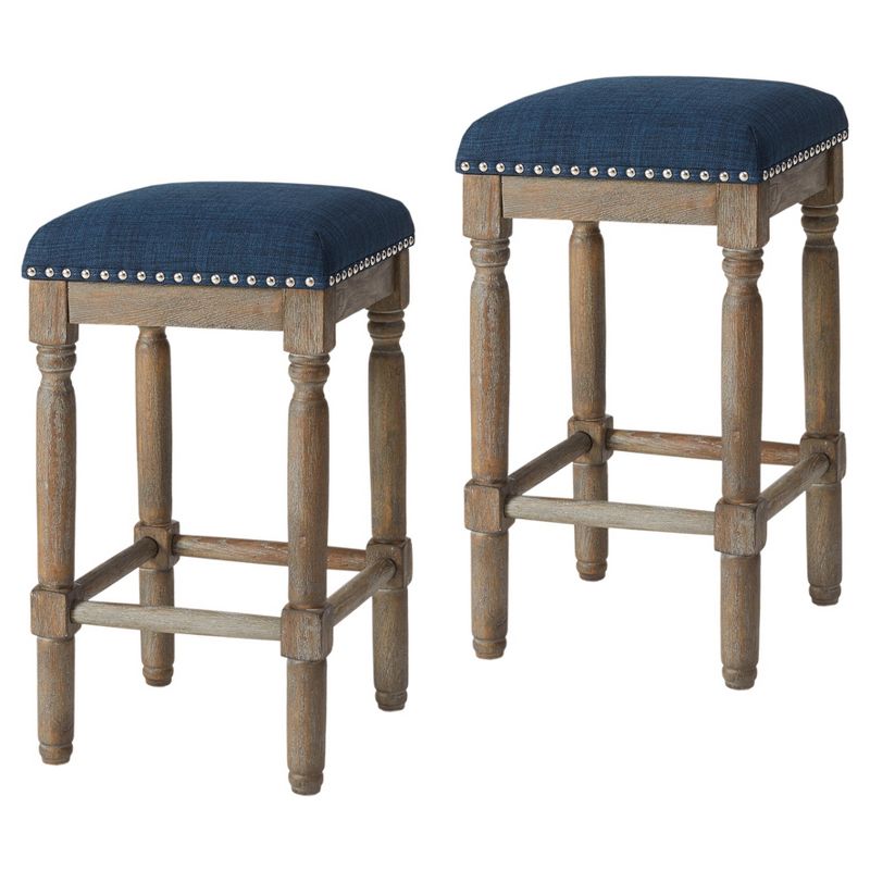 Set of 2 26" Lynton Counter Height Barstools, 1 of 8