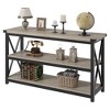 47 in Rectangular Sofa Table, Entryway Table with Storage Shelves, Industrial Entry Table for Entrance, Hallway, Living Room, Bedroom - 3 of 4