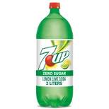 7UP Zero Sugar Lemon Lime Soda - 2 L Bottle