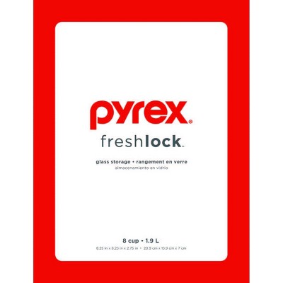 Pyrex Freshlock 8 Cup Rectangle Food Storage Container