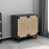 NicBex Boho Sideboard Buffet Cabinet with 2 Doors for Kitchen,Living Room,Black - 3 of 4