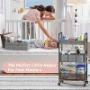 2In1 Diaper Caddy & 3-Tier Rolling Diaper Cart, Diaper Caddy Organizer Cart with Dividers,Utility Cart - 4 of 4