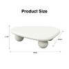 Modern Curved Triangular Coffee Table with 3 Ball Legs, High-Quality Accent Center Table for Living Room or Small Spaces – The Pop Home - 4 of 4