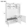 Elegant Design Hall Tree with Comfort and Storage Solutions, Functional Hallway Shoe Cabinet with Bench and Cushion - Maison Boucle - 4 of 4