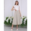 INSPIRE CHIC Women's Elastic High Waist Maxi A-Line Skirt with Pockets - 2 of 4