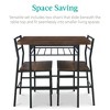 Best Choice Products 3-Piece Modern Dining Set, Square Table & Chairs Set w/ Steel Frame, Built-In Storage Rack - 3 of 4