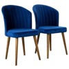 FONTOI Dining Chairs, Mid-Century Modern Dining Chairs Set of 2 with Tapered Legs for Kitchen Living Room, Blue, 20.5"*34.3"*22.4" - 4 of 4