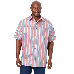 KingSize Striped Short-Sleeve Sport Shirt - 1 of 4