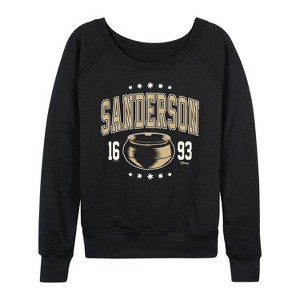 Women's - Hocus Pocus - Sanderson Collegiate Lightweight French Terry Wide Neck Long Sleeve Shirt - 1 of 4