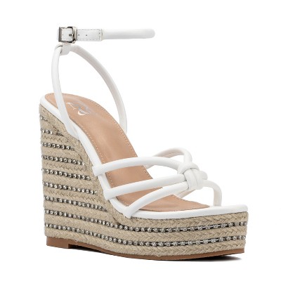 New York & Company Electra Women's Rhinestone Embedded Wedge