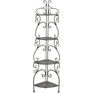 Turuca 4 Tier Corner Shelf - Indoor/Outdoor - PAT5034 - Safavieh - 1 of 4