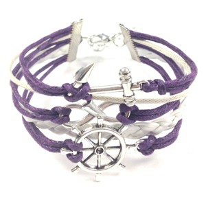 Wrapables Vintage Leather and Rope Infinity Bracelet - 1 of 4