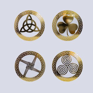 Slickblue Celtic 12" Metal Wall Decor Set – Irish Symbols, 2 Different Collection & Finish, Gift for Home or Celebration - 1 of 4