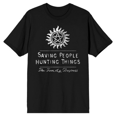 Supernatural Saving People Hunting Things Men’s Black T-shirt