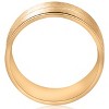 Pompeii3 8mm Wide Mens Solid 14k Yellow Gold Brushed Wedding Ring - 2 of 3