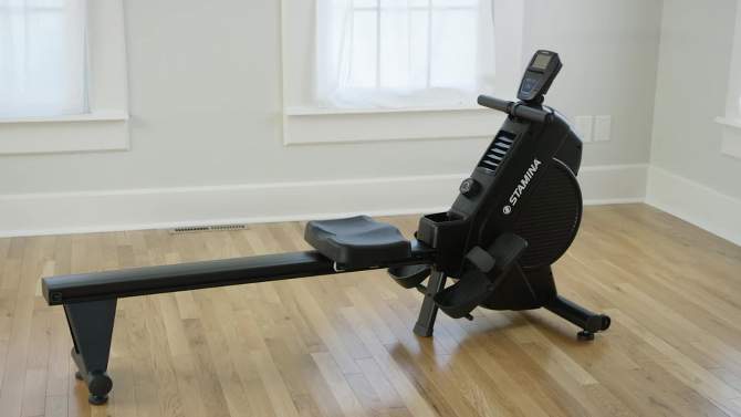 Stamina DT 397 Rowing Machine Rower, Dual Technology Combines Magnetic &#38; Air Resistance, Includes Two Expert Guided Online Workouts, 2 of 12, play video