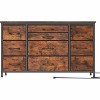 55'' Long TV Stand with Power Outlet Entertainment Center, Storage Fabric Drawer Unit for Bedroom, Wide Dresser with 10 Large Drawers - 2 of 4