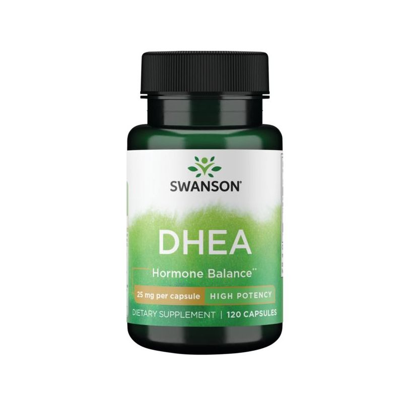 Swanson Dietary Supplements High Potency DHEA 25 mg Capsule 120ct, 1 of 4