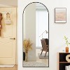 Beautyolove 56"x21"Full Length Mirror Arch Floor Mirrors,Black - 2 of 4