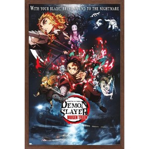 Trends International Demon Slayer: Mugen Train - Collage One Sheet Framed Wall Poster Prints - 1 of 4