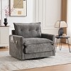 360° Swivel Barrel Chair, Chenille Upholstered Accent Lounge Chair with Thick Cushion and Armrests, Single Sofa for Bedroom or Living Room - Koiai - 2 of 4