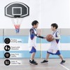 TopComfy Wall Mounted Basketball Hoop 28.5x18" Shatterproof Backboard with Space-Saving Foldable Design for Indoor Outdoor, Black, 28"*16"*3" - 3 of 4