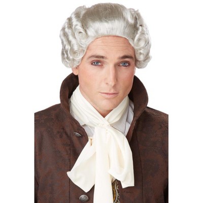 California Costumes 18th Century Peruke Costume Wig (grey), Standard ...