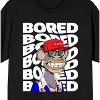 Bored Of Directors Bored Ape With Red Cap Crew Neck Short Sleeve Men's Black T-shirt - 2 of 2