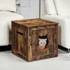 Cat Litter Box Furniture, Hidden Litter Box Enclosure Cabinet with Single Door, Indoor Cat House, Rustic Brown 20.5" x 20.5" x 19.7" - 3 of 4