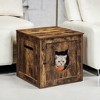 Cat Litter Box Furniture, Hidden Litter Box Enclosure Cabinet with Single Door, Indoor Cat House, Rustic Brown 20.5" x 20.5" x 19.7" - image 3 of 4