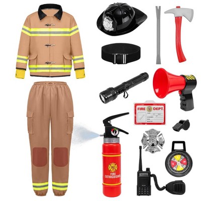 Joyfy Kids' Halloween Costume Firefighter Fireman Costume for Boys Halloween Role Paly Party