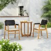 Christopher Knight Home Joueyf  3 Pieces Rustic Patio Acacia Bistro Set - image 2 of 4